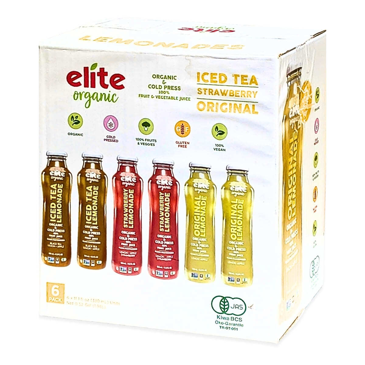 オーガニック コールドプレス レモネード 3種アソート 330ml×6本