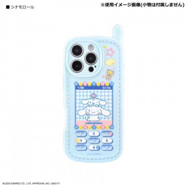 サンリオ iPhone16 Pro ケース シナモロール レトロ ガラケー風 スマホケース アイフォン16プロ TPU ソフト カバー キャラクター グッズ かわいい おしゃれ 水色 青 SANG-460CN サンリオ正規ライセンス品