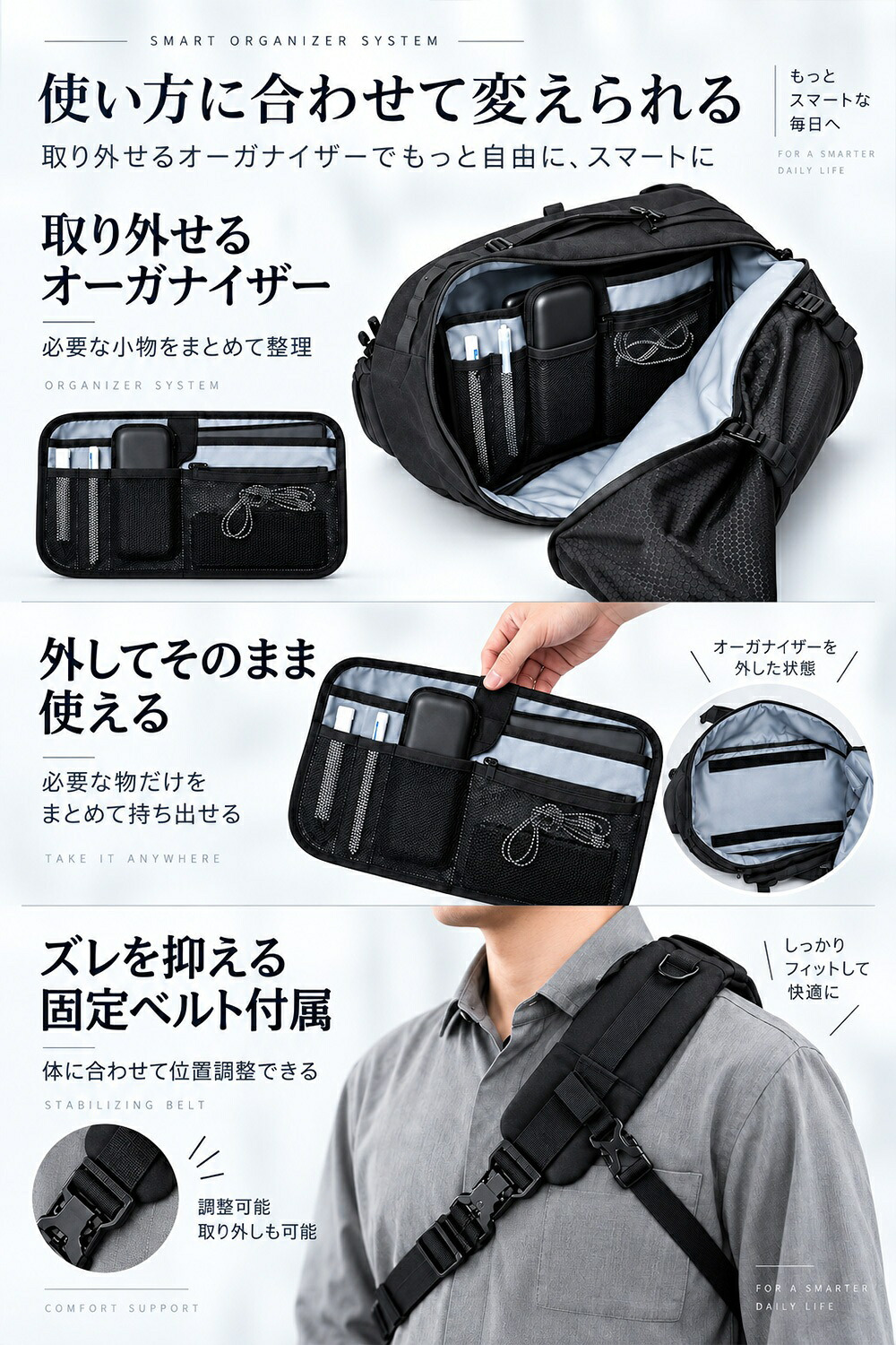 【ラッピング無料】Gran Walker ALPHA-PACK 23L 大容量 拡張式 ボディバッグ メンズ 多機能 スリングバッグ ガジェット収納 通勤 通学 旅行 ギフト 釣り キャンプ