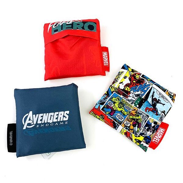MARVEL マーベル マーベル フィンガースナップ エコバッグ  バッグ お買い物袋  ネイビー