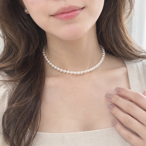 【子供用パールネックレス(35cm)☆日本製】パーティや結婚式にもお勧め♪華奢ネックレスが可愛い/レディース/プレゼント/誕生日/クリスマス/ウェディング/発表会/パーティー/春/