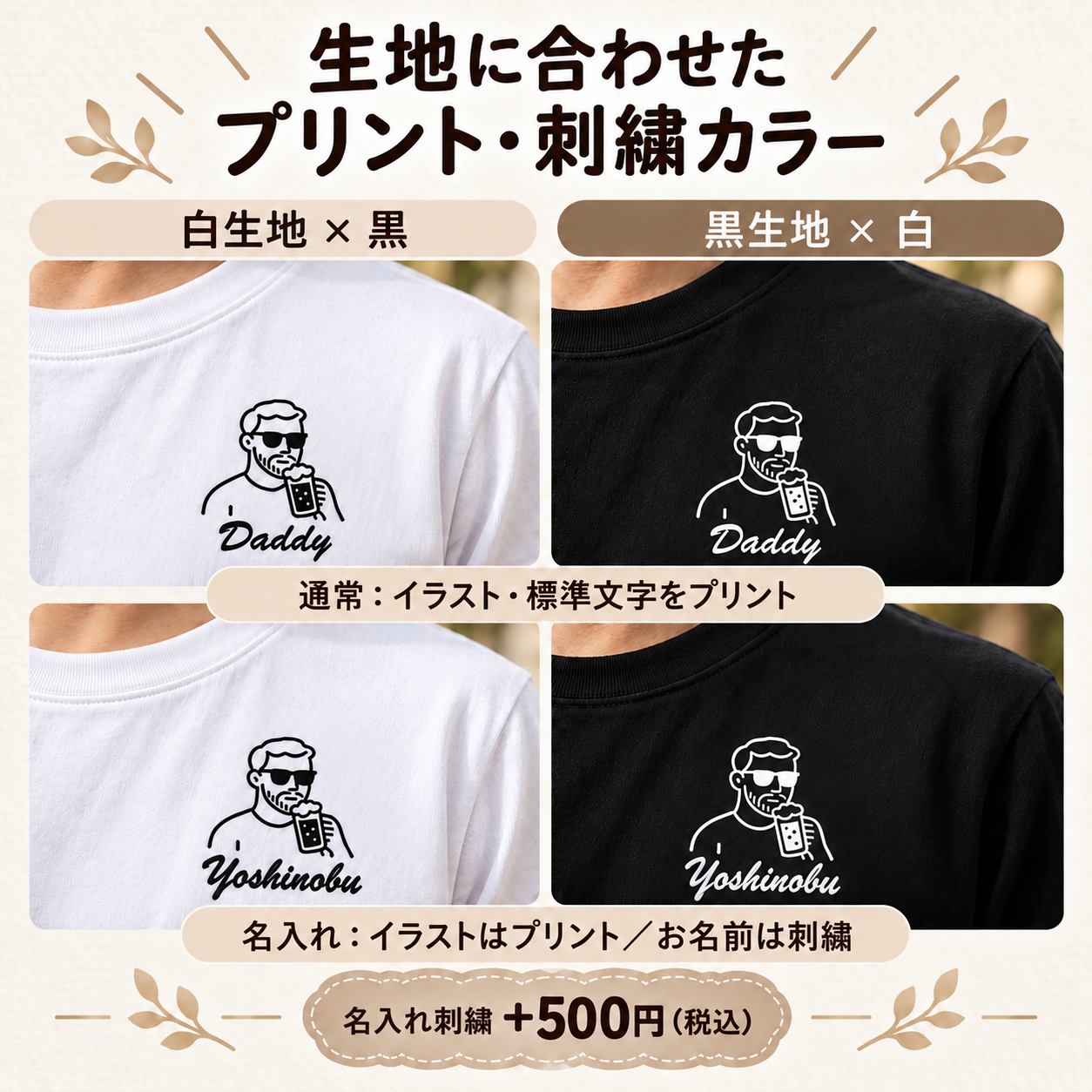 家族 イラスト プリント Tシャツ 長袖 名入れ 刺繍 リンクコーデ 家族写真 ウェディング 出産祝い マタニティーフォト サングラス おしゃれ 夫婦 ラッピング無料【送料無料】