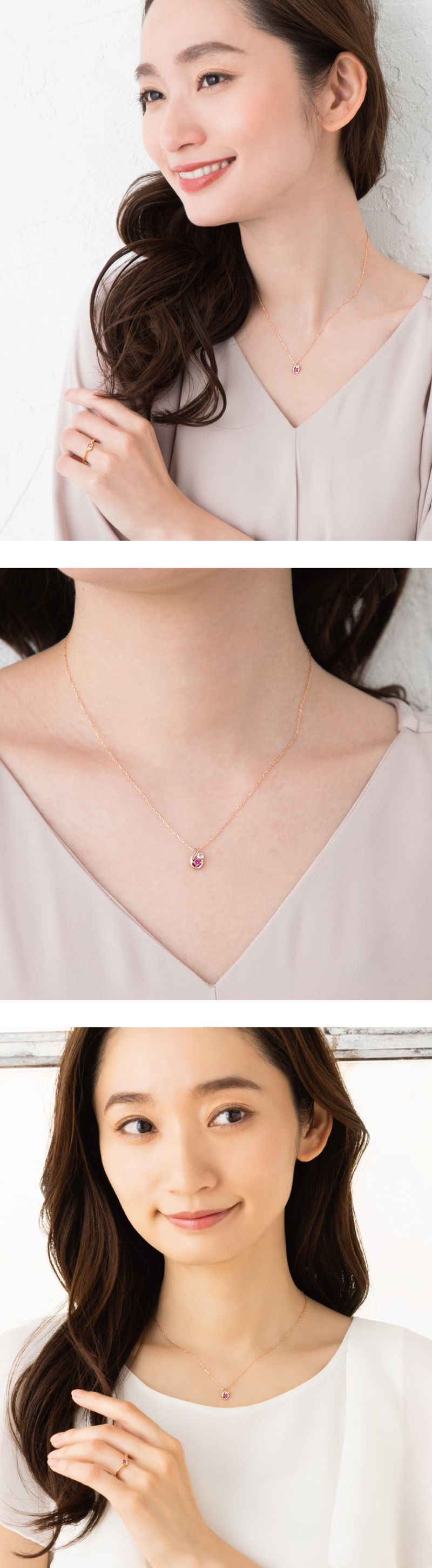 オーダーメイド しずく ネックレス 誕生石 2石 Ties K18 18金 18K K10 10金 10K プラチナ ドロップ型 雫 女性 レディース 誕生日 記念日 プレゼント ギフト 誕生日プレゼント 20代 30代 40代 妻 彼女 天然石 ダイヤモンド ダイヤ ルビー 小さい 小さめ ピンクゴールド ゴールド 選べる 金属アレルギー対応 金属アレルギー