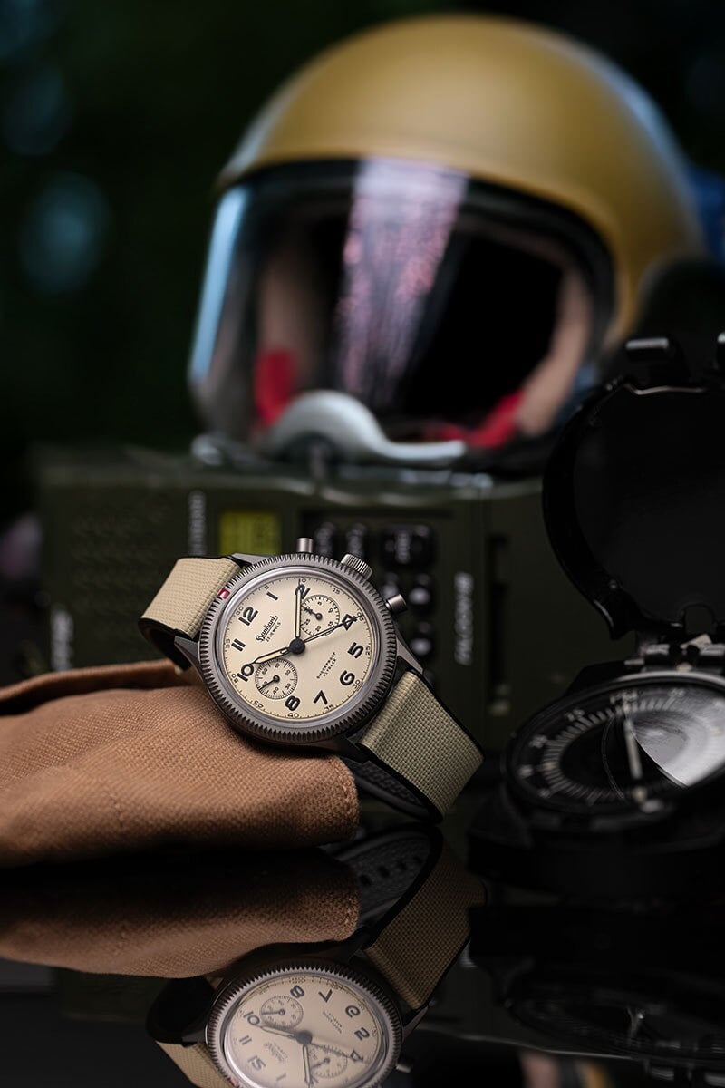ハンハルト HANHART 417 TI Desert Pilot デザートパイロット 腕時計 メンズ 手巻き フライバック 限定モデル H701l.250-1715【2026 新作】