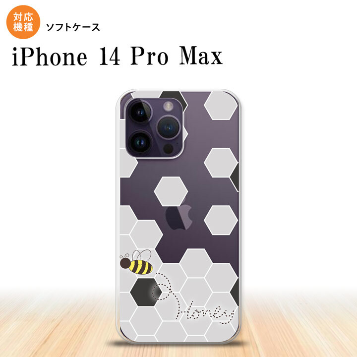 iPhone14 ProMax iPhone14 Pro Max スマホケース 背面ケースソフトケース ハニー クリア 黒 2022年 9月発売 nk-i14pm-tp1690