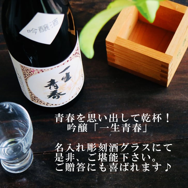 名入れ 日本酒 ギフト【 一生青春 吟醸 720ml 名入れ 酒グラス ひのき升 セット 】 誕生日 プレゼント 父の日 母の日 還暦祝い 退職祝い 古希祝い 喜寿祝い 米寿祝い 成人祝い 敬老の日 お中元 お歳暮 暑中見舞い 結婚祝い お祝い 福島県 ありがとう おめでとう