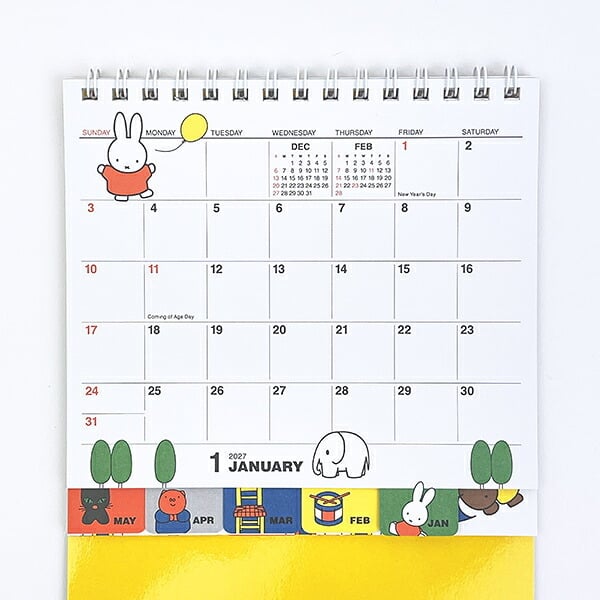 ミッフィー miffy 2027年 卓上カレンダー