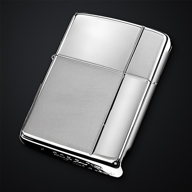 ZIPPO アーマー ジッポ ライター サテン＆ミラー スタンダード 彫刻 両面加工 シルバー かっこいい ギフト 重厚 動画あり シンプル おしゃれ 高級 メンズ プレゼント