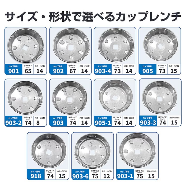 オイルフィルターレンチ セット 23点付き ラチェットレンチ付き カップレンチ メガネレンチ 収納ケース オイル交換 メンテナンス 自動車整備 複数車両 整備 乗用車 軽四輪 トラック フィルター交換 新発売 新商品