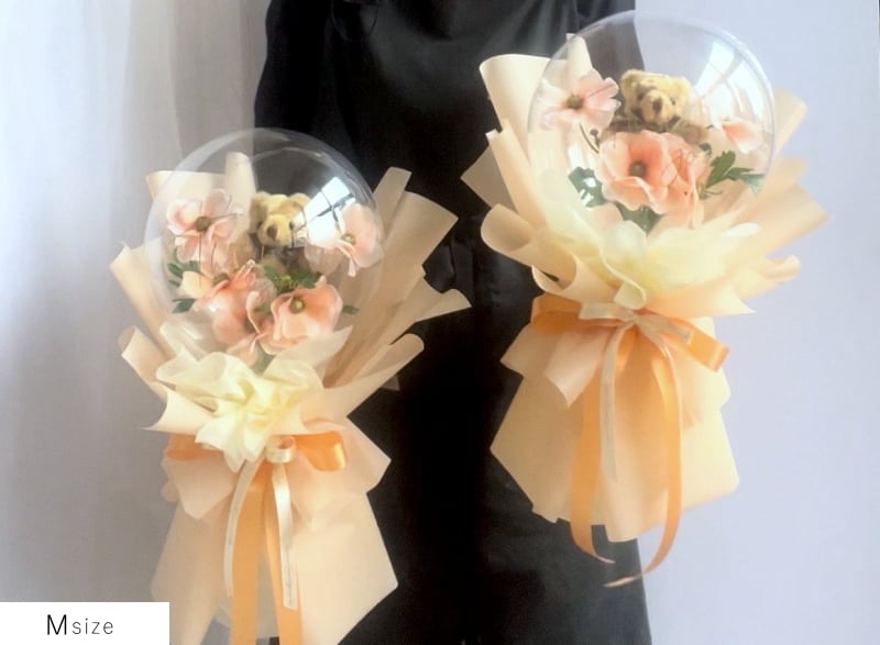 【new】 バルーンフラワー 【 ブーケタイプ / ブルー 】 名入れギフト 枯れないお花 造花の アートフラワー 花とぬいぐるみ メッセージ入り バルーン フラワーギフト 誕生日 記念日 出産祝い 結婚祝い 結婚式 電報 歓送迎 発表会 くま ぬいぐるみ テディベア 母 父 彼女 彼氏 プレゼント 記念品