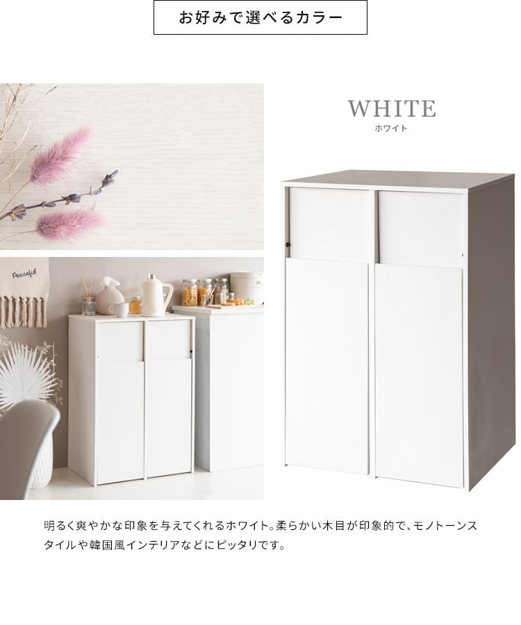 ゴミ箱 ダストボックス 分別 木製 幅60cm 45Ｌ 45リットル プッシュ扉式 キャスター 木目調 ごみ箱 大容量 キッチンペール スリムデザイン シンプル モダン ブラウン木目 ホワイト木目 コンパクト 省スペース 北欧 韓国 おしゃれ 人気