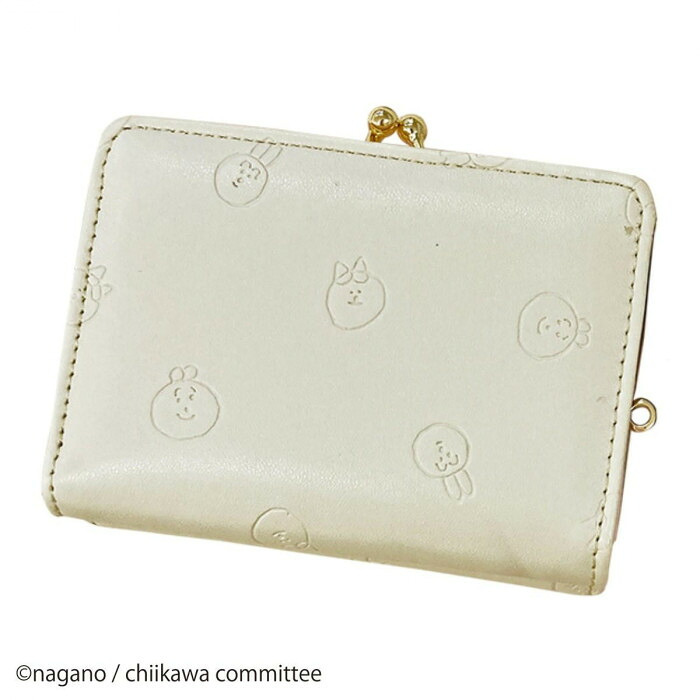 ちいかわ 口金財布 ミニ財布 レディース 二つ折り財布 コンパクト財布 小銭入れ キャラクター グッズ 雑貨 ハチワレ 似顔絵 型押し ミント かわいい おしゃれ ギフト プレゼント