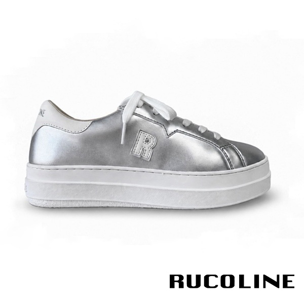 ルコライン スニーカー ルコライン 靴 RUCO LINE RUCO-018SI CALF PU LUX 光沢 シルバー 合皮 無地 ローカット ファスナー無し ルコライン レディース シューズ RUCO LINE ルコラインスニーカー フラットソール 新作 取扱店 京都 母の日