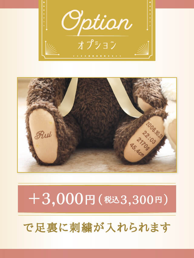 20th限定ココ体重ベア｜成人式・20歳の誕生日にご両親への感謝を贈るサプライズギフト｜ベアカフェ