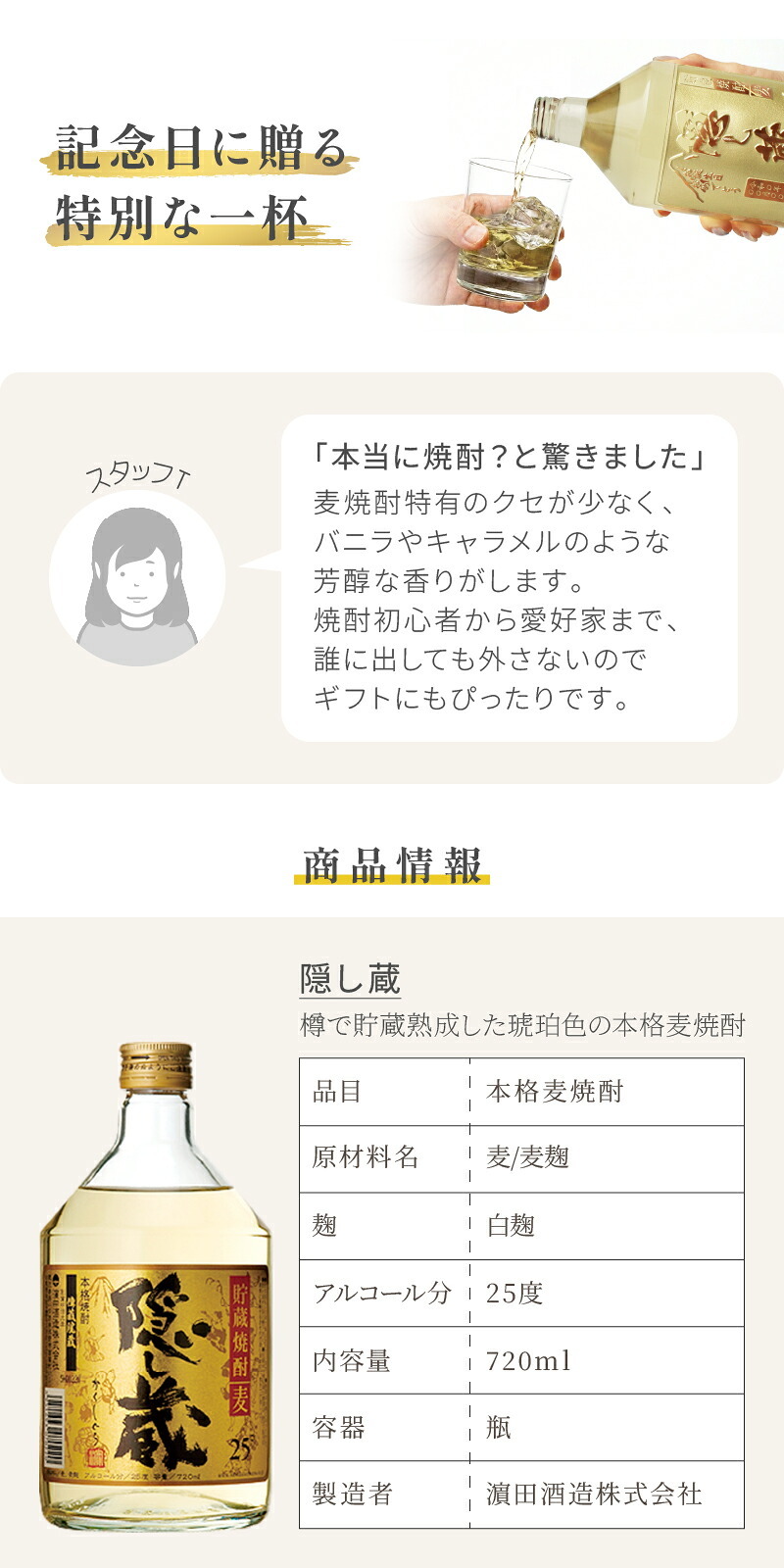 隠し蔵 名入れ  お酒 本格麦焼酎 720ml 25度 ボトル 濱田酒造 名前入り プレゼント ギフト 面白い センス 定年退職 還暦祝い 退職祝い 男性 女性 お祝い 古希 喜寿 傘寿 米寿 卒寿 白寿 百寿 敬老の日