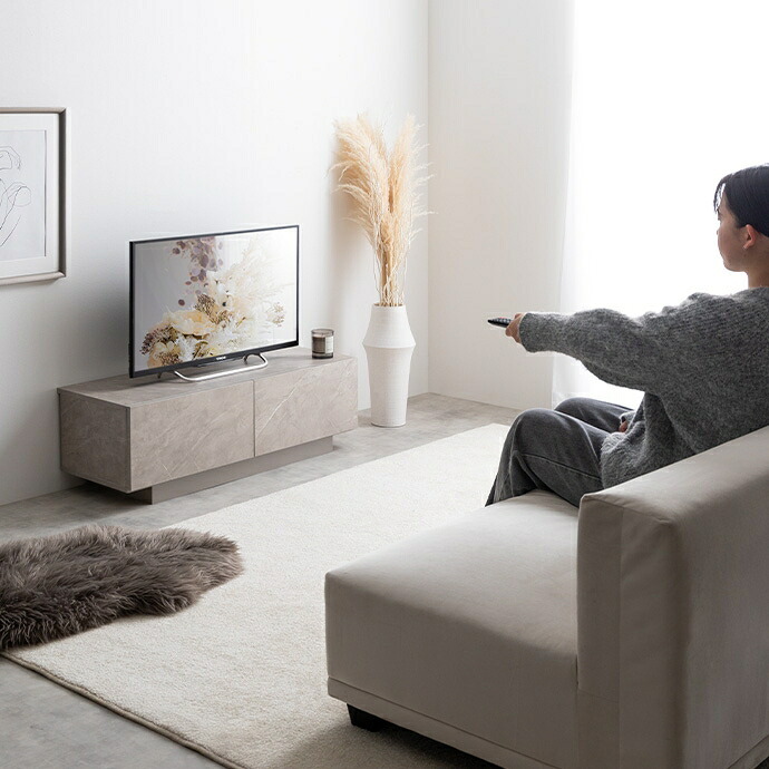 テレビ台 テレビボード ローボード TV スリム コンパクト 省スペース 収納 引き出し 扉 吹き抜け 可動棚 コードスリット ルーター タップ コード穴 フロート脚 ノイズレス フラット 高級感 石目調 幅100 新生活