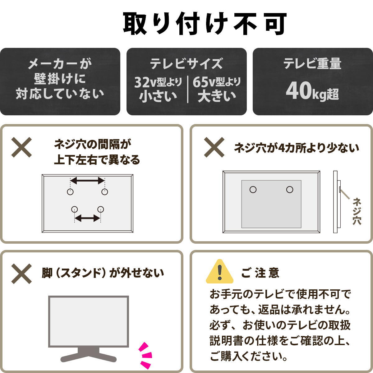 テレビスタンド Circle ONTV0290 自立式テレビスタンド 左右90度首振り 高さ調節可能 壁の穴あけ不要 テレビボード シンプルスタイル モダン 32v型～65v型 重量 最大 40kg  VESA規格 100×100～400×400mm