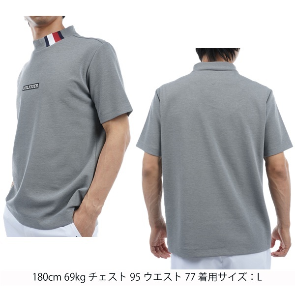 トミーヒルフィガー ゴルフ メンズ ボックスロゴ 半袖モックネックシャツ TOMMY HILFIGER GOLF THMA412 春夏モデル お誕生日祝い お祝い 記念品 お父さん 父の日 彼氏 男性 30代 40代 50代 60代  還暦祝い 敬老の日 人気プレゼント プレゼント