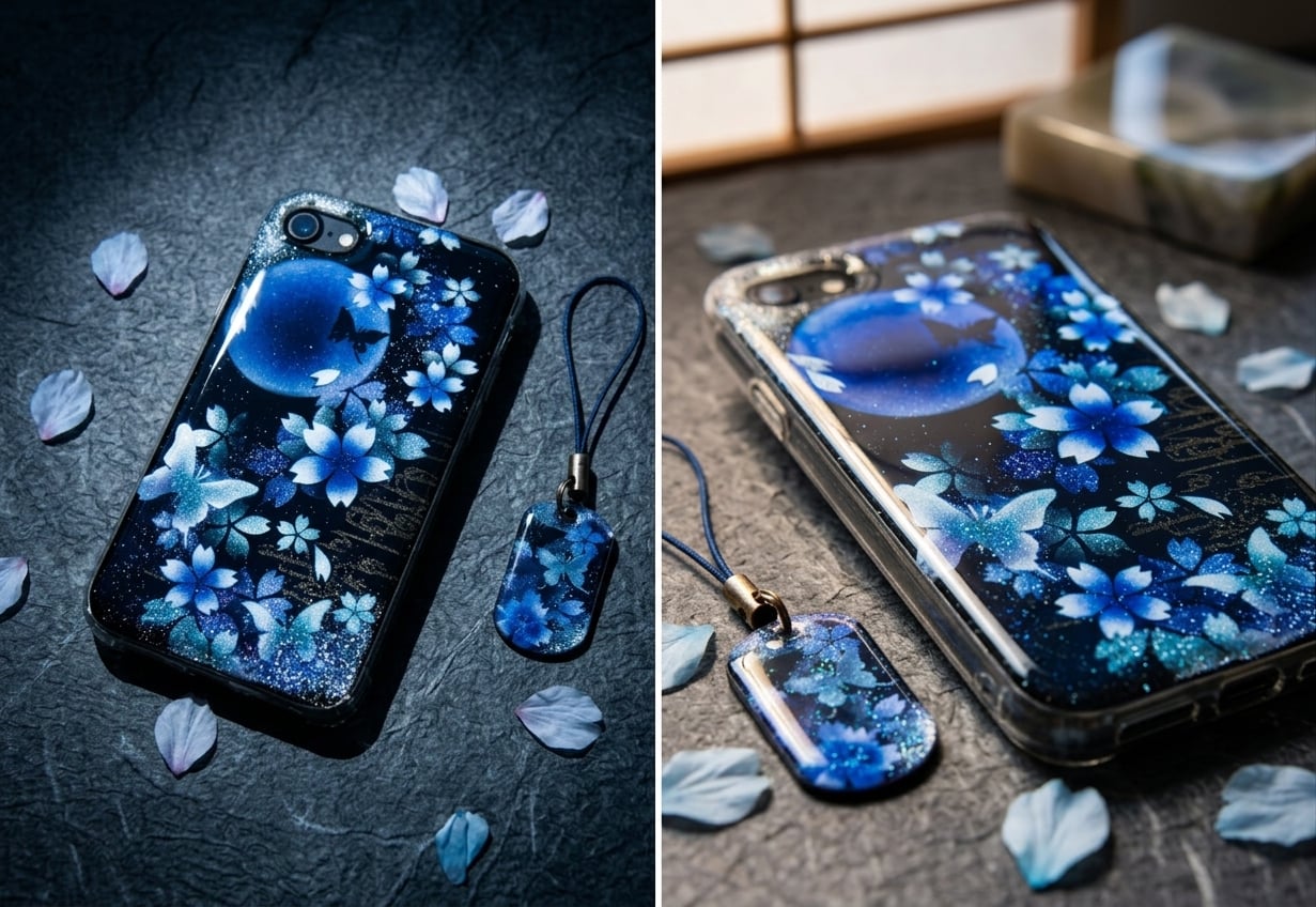 【全機種対応】スマホケース『伊』名入れ 送料無料 和柄 和風 桜 職人 伝統工芸 ハンドメイド ハードケース 手帳型 iPhone 17 Xperia AQUOS Android 各機種対応