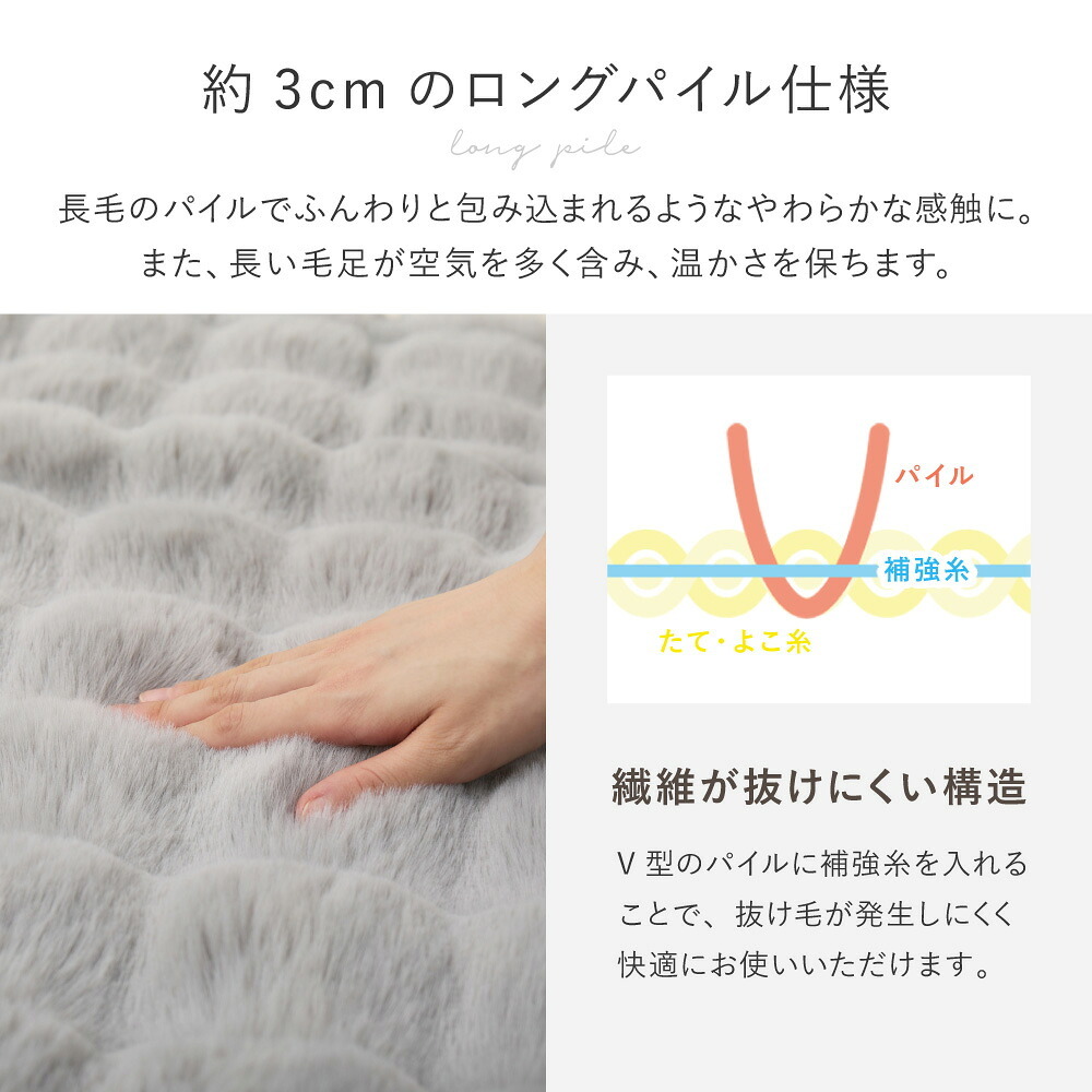 ブランケット ひざ掛け 2枚合わせ 約70×100cm 冬 冬用 あったかグッズ 洗える 丸洗い 低ホルムアルデヒド あたたかい ロングパイル ふわふわ ラビットファー調 おしゃれ かわいい