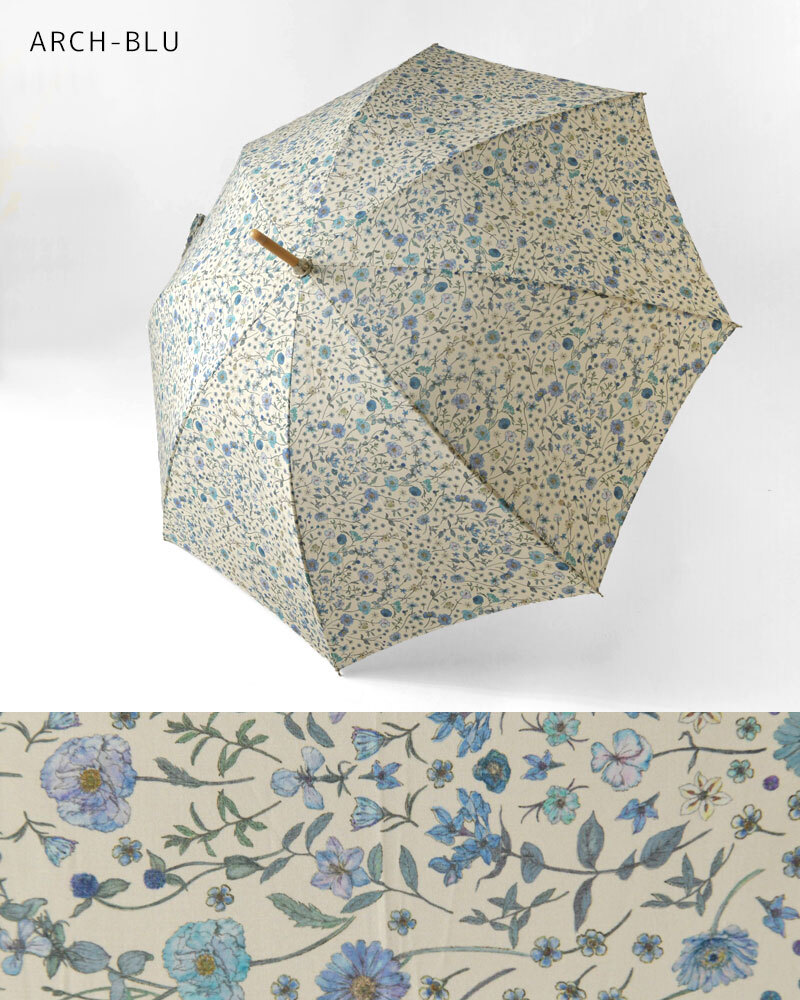 【Cou Pole クーポール】晴雨兼用 リバティプリント バンブーハンドル 長傘 / UVカット日傘 (CC-73004)レディース LIBERTY 花柄 フラワー 紫外線対策 日本製 プレゼント ギフト coupole 雨傘 母の日 クリスマス 60代 50代 40代 30代