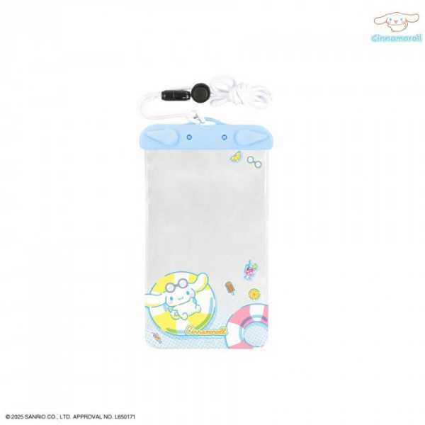 サンリオ 防水ポーチ シナモロール スマホケース 防水ケース ネックストラップ付き IPX6 キャラクター グッズ 雑貨 iPhone Android 対応 海 プール レジャー アウトドア フェス サンリオ正規ライセンス品