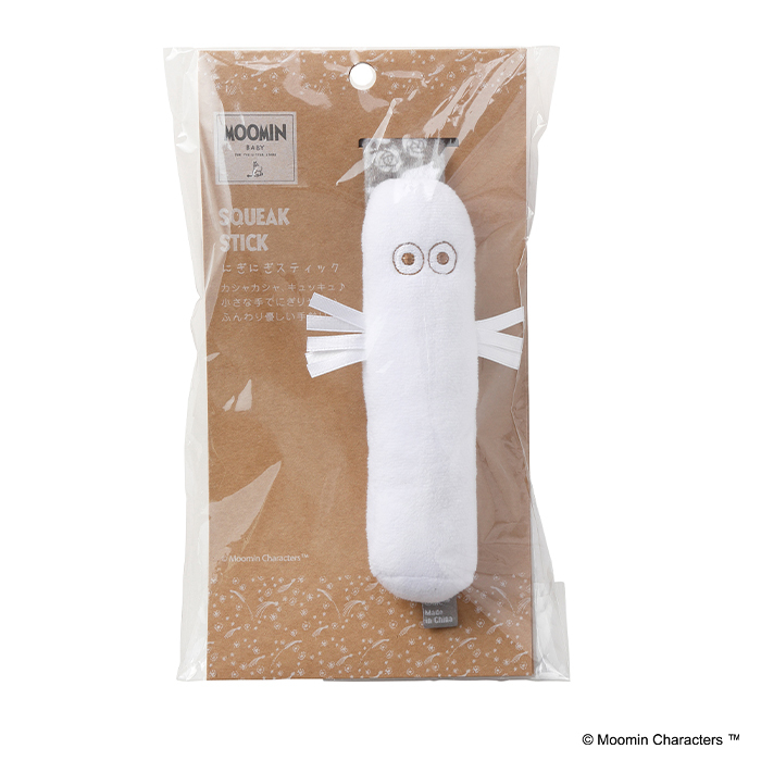 MOOMIN BABY ムーミン ニョロニョロにぎにぎスティック | リストラトル ラトル ガラガラ がらがら 音 布製 おもちゃ 玩具 トイ ファーストトイ おでかけ お出かけ ベビーカー