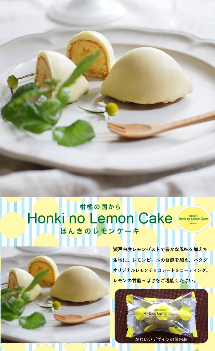 ほんきのレモンケーキ 9個入 ｜ レモン 檸檬 季節限定 期間限定 個包装 御礼 お返し プレゼント 御歳暮 お歳暮 ギフト 贈り物 洋菓子 おやつ ハタダ  畑田本舗 四国 愛媛