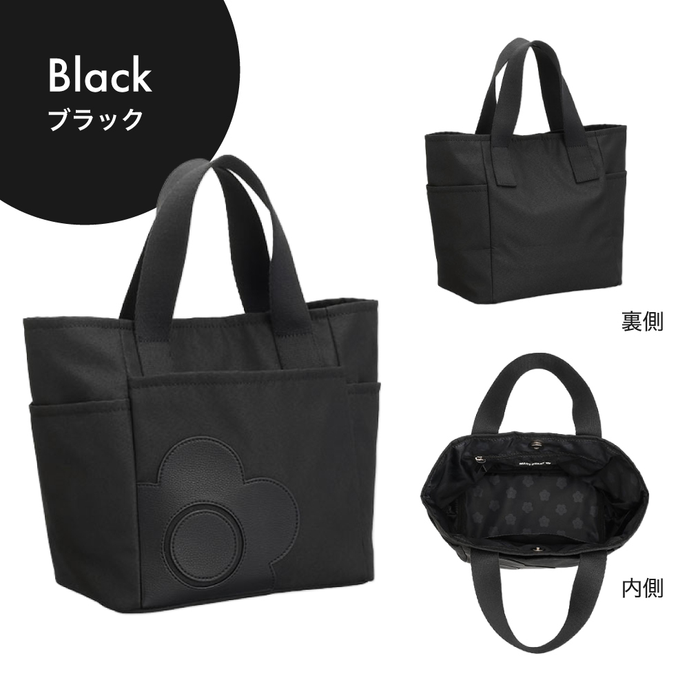 【公式】MARY QUANT マリークヮント デイジーシンプルポケット2 ミニトート [ブラック/グレー] バッグ トートバッグ ミニ 