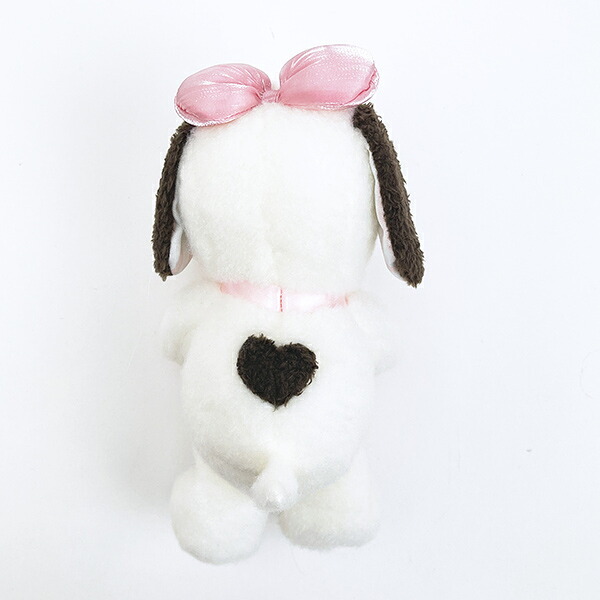 スヌーピー ベル ピンクストライプ  ハート ぬいぐるみ(S) SNOOPY