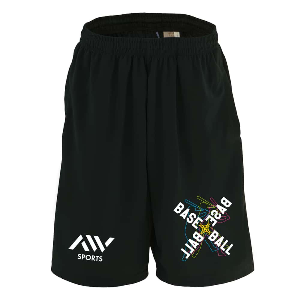 野球 ハーフパンツ ドライ メンズ ウェア レディース ジュニア 練習着 短パン 速乾 スポーツ 名入れ おしゃれ 半スボン 文字入れ無料 「ネオンスタイルのクロスBASEBALL」 アートワークスコウベ 【送料無料】