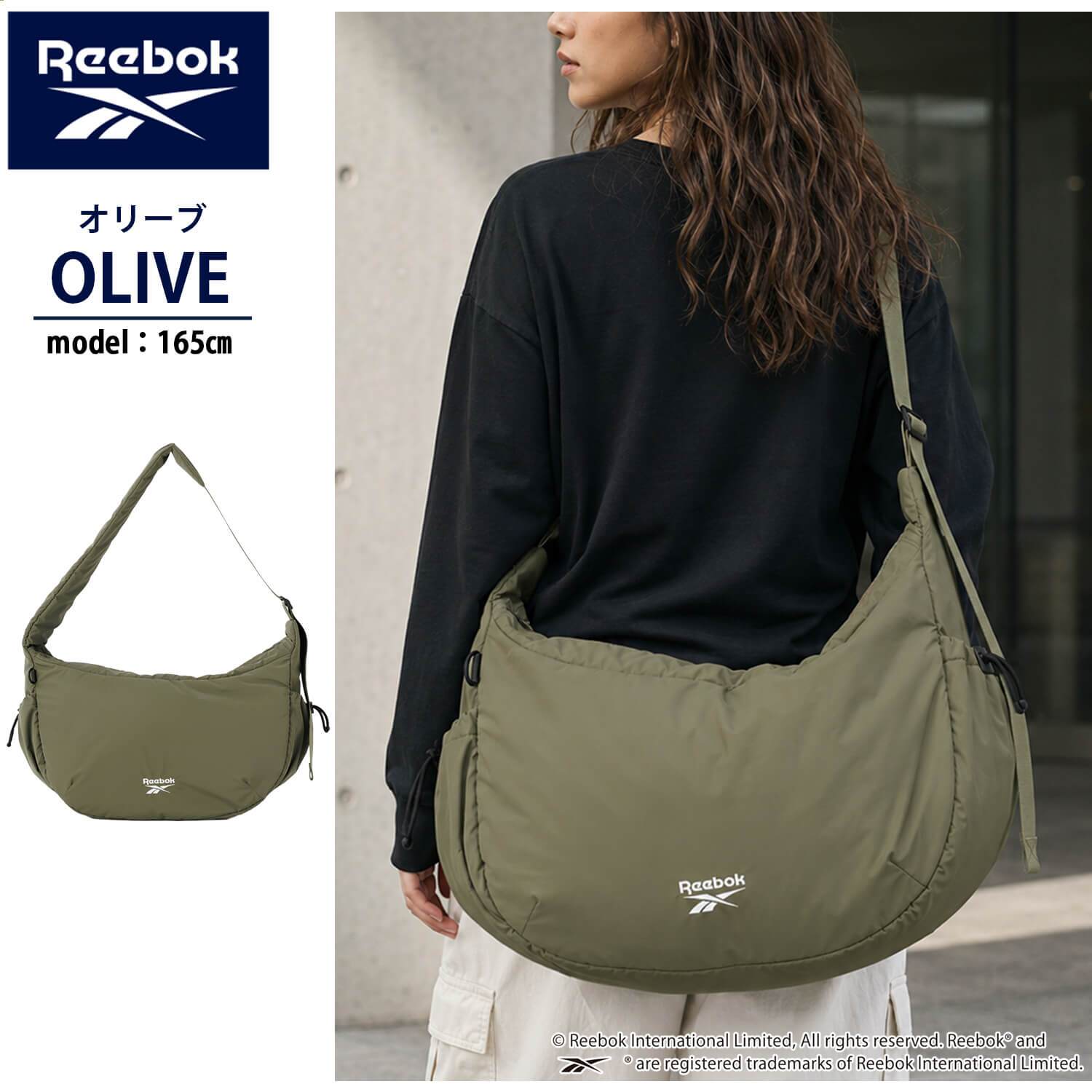 Reebok リーボック ワンショルダーバッグ レディース メンズ 軽量 大容量 約17L 通学 通勤 旅行 メッセンジャーバッグ ワンポイントロゴ ブランド 肩掛け 斜め掛け おしゃれ スポーティー シンプル 男女兼用 ユニセックス 黒 2026