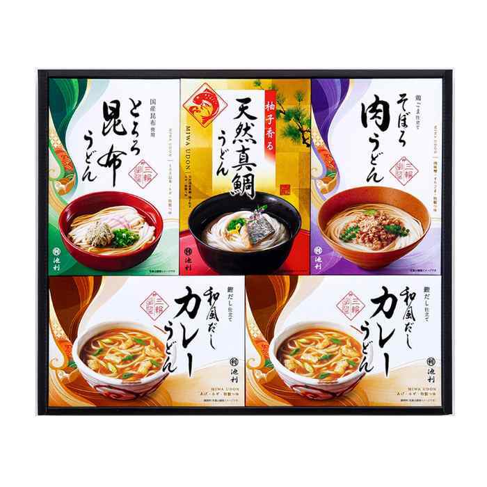 お歳暮 冬ギフト 手延べうどん 詰め合わせ 奈良 三輪うどん 池利 具材付き ギフト セット 和風だし カレーうどん 真鯛 そぼろ肉 常温保存 長期保存 お取り寄せ グルメ 高級 麺類 御歳暮