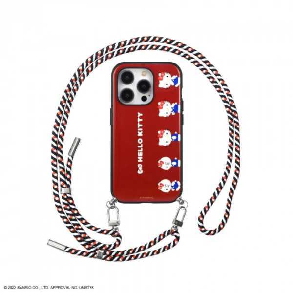 iPhone 15 Pro ケース サンリオ ハローキティ 耐衝撃 IIIIfit Loop カバー スマホケース 可愛い おしゃれ キャラクター ストラップ付き 落下防止 アイフォン 15 プロ 携帯カバー サンリオ正規ライセンス品