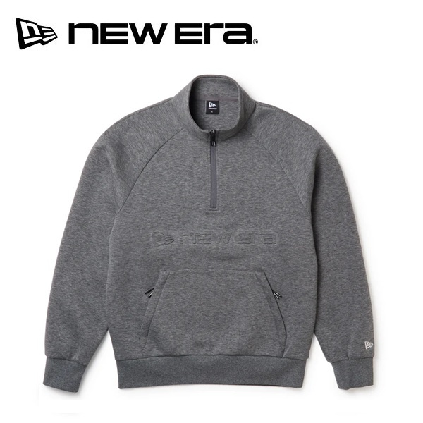 ニューエラ ゴルフ テック スウェット ハーフジップ プルオーバー Emboss Logo ダークグレー New Era Golf (15129439) 2026年秋冬モデル お誕生日祝い お祝い 記念品 お父さん 父の日 彼氏 男性 30代 40代 50代 60代 母の日 お母さん 還暦祝い 敬老の日 彼女 人気プレゼント プレゼント