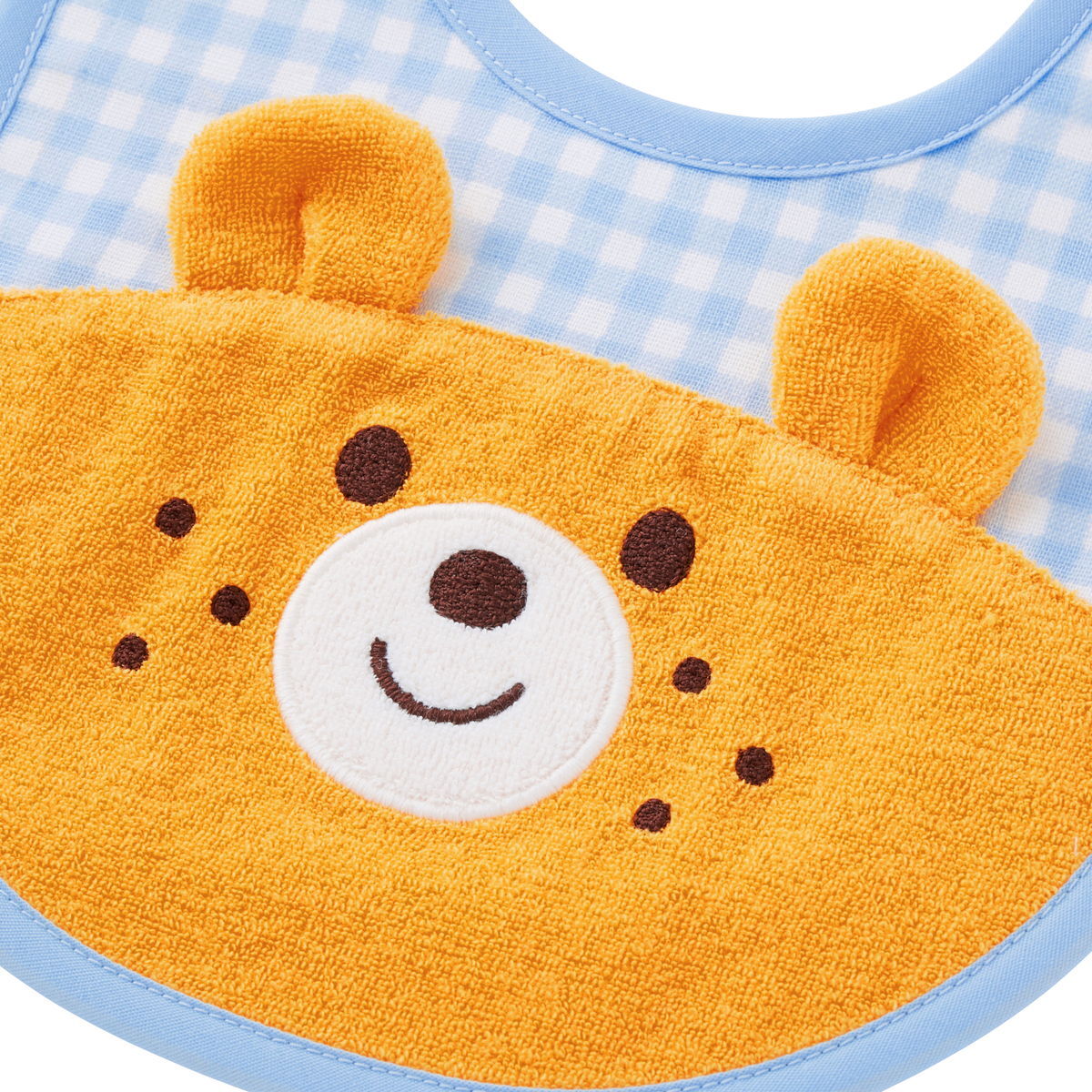 ミキハウス ホットビスケッツ★ビーンズくん スタイ&ガーゼタオル2枚セット【クリアBOX付き】ギフトラッピング　出産祝い　誕生日　お祝い　入園祝い　キッズ服　ベビー服