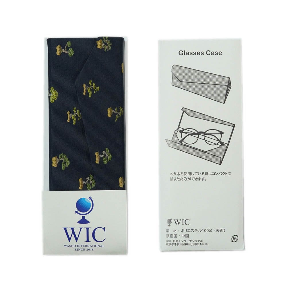 WIC DESIGN／ メガネケース（盆栽柄)  折り畳み式 眼鏡ケース スリム クリスマス バレンタインプレゼント ギフト　ブランド  キャラクター WICPP503934EG