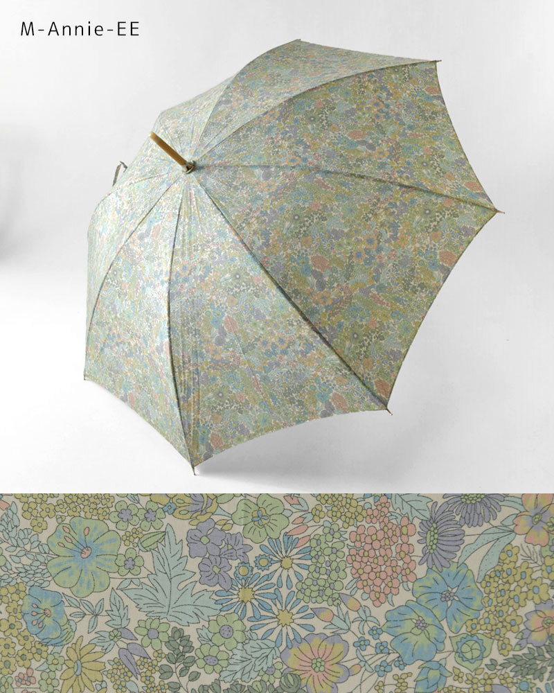 【Cou Pole クーポール】晴雨兼用 リバティプリント バンブーハンドル 長傘 / UVカット日傘 (CC-73004)レディース LIBERTY 花柄 フラワー 紫外線対策 日本製 プレゼント ギフト coupole 雨傘 母の日 クリスマス 60代 50代 40代 30代