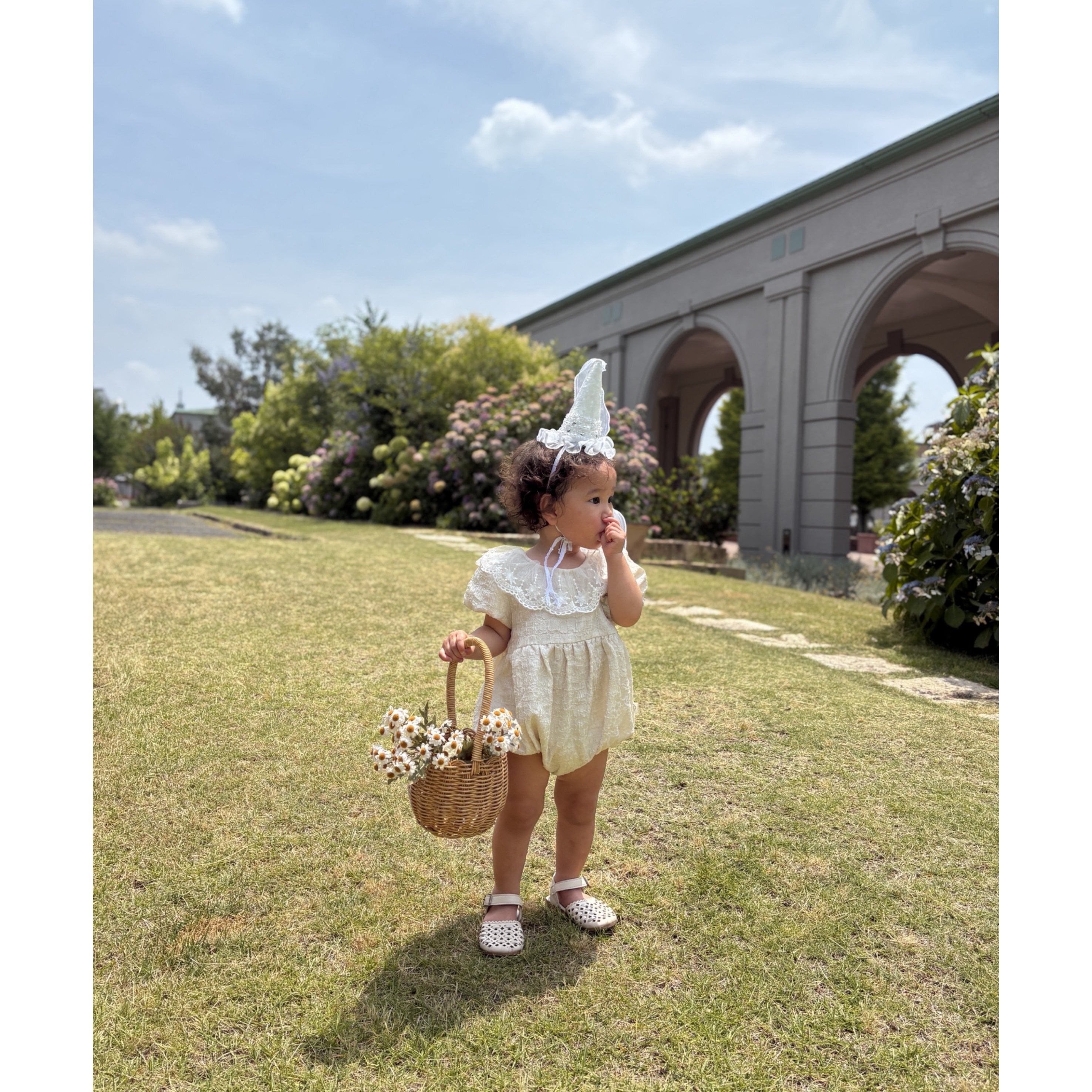 Frill chiffon rompers【誕生日】【１歳】 ロンパース 記念日 ギフト プレゼント