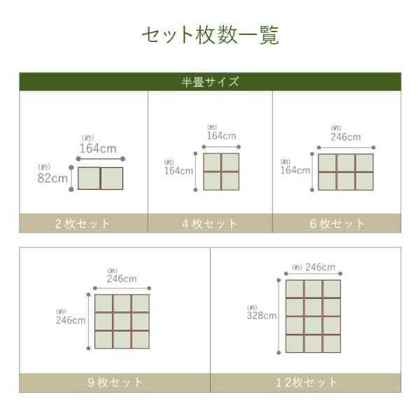 置き畳 半畳 国産 い草 簡単 和室 約82×82cm 9枚組