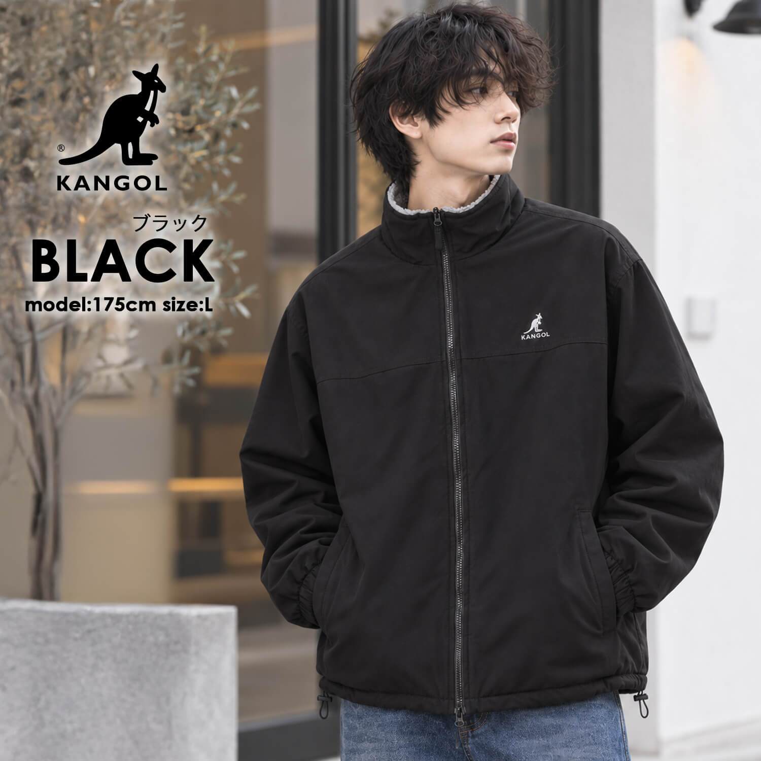  KANGOL カンゴール ブルゾン ジャケット リバーシブル メンズ レディース  ボア ハイネック ダブルジップ 防寒 ブランド ロゴ ゆったり おしゃれ ストリート カジュアル アウター 高校生 秋 冬 M L LL 2026FW Karlas 別注
