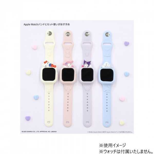 Apple Watch カバー 41mm 40mm シリコン ケース サンリオ キャラクターズ ハローキティ アップルウォッチ プロテクター 傷防止 耐衝撃 保護ケース おしゃれ かわいい レディース 大人 サンリオ正規ライセンス品