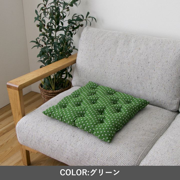ラグ カーペット クッション 『詩織』 ベージュ 45×45cm 正方形 北欧 フロアクッション 無地 シンプル おうち時間 ファブリック 布 柔らかい モダン