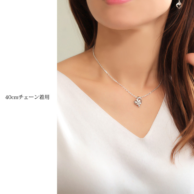 ハワイアンジュエリー ネックレス プルメリア シルバー ネックレス オープンハート シルバー925 ロジウムコーティング ギフトラッピング可能 チェーン 長さ選べる 彼女 妻 女性 レディース 誕生日 プレゼント ハロウィン 【品番：CG-SP86928】
