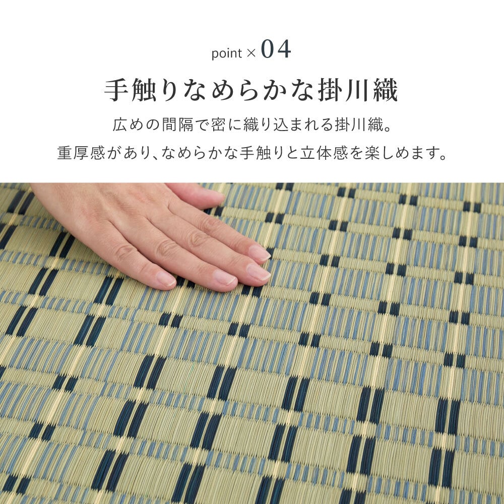 い草カーペット 清澄 せいちょう 江戸間 1畳 2畳 3畳 4.5畳 6畳 8畳 い草ラグ 天然い草100％ 掛川織 市松模様 和モダン 花ござ 上敷き 畳保護 四方縁 抗カビ 消臭 ブルー 夏用 涼感 和室 洋室 折りたたみ 調湿 さらさら 和風