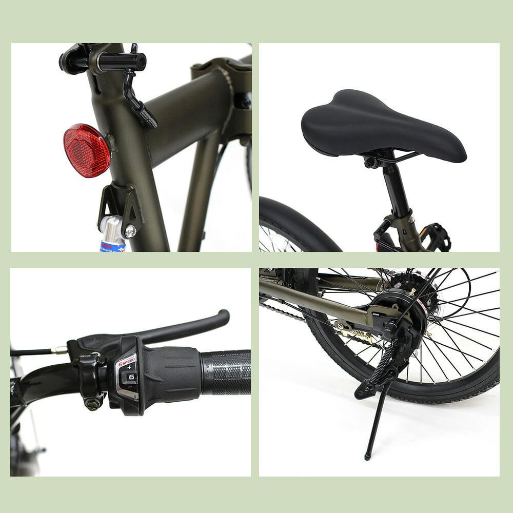 自転車 折り畳み MIMUGO ミムゴ ACTIVEPLUS ノーパンク20インチ折畳み自転車 6段変速機搭載 MG-AP206NBZ【代引不可】【メーカー直送】