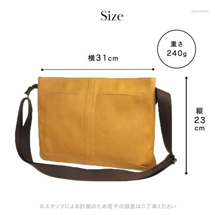軽量 サコッシュ ショルダーバッグ 本革 レザー バッグ 日本製 コンパクト 薄マチ メンズ メンズ