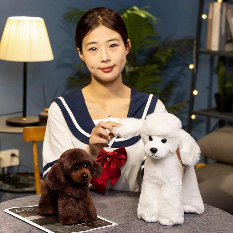 トイプードル ぬいぐるみ 犬 20cm 32cm プードル いぬ イヌ ペットぬいぐるみ ふわふわ リアル かわいい ホワイト ブラウン 犬グッズ インテリア 子供 プレゼント ギフト