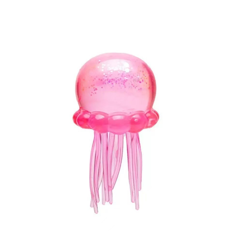 クラゲ スクイーズ 4色 ぷにぷに 透明 やわらか ソフト かわいい おもしろ 雑貨 握って楽しむ フィジェット 玩具 暇つぶし 気分転換 デスク 小物 子供 大人 プレゼント