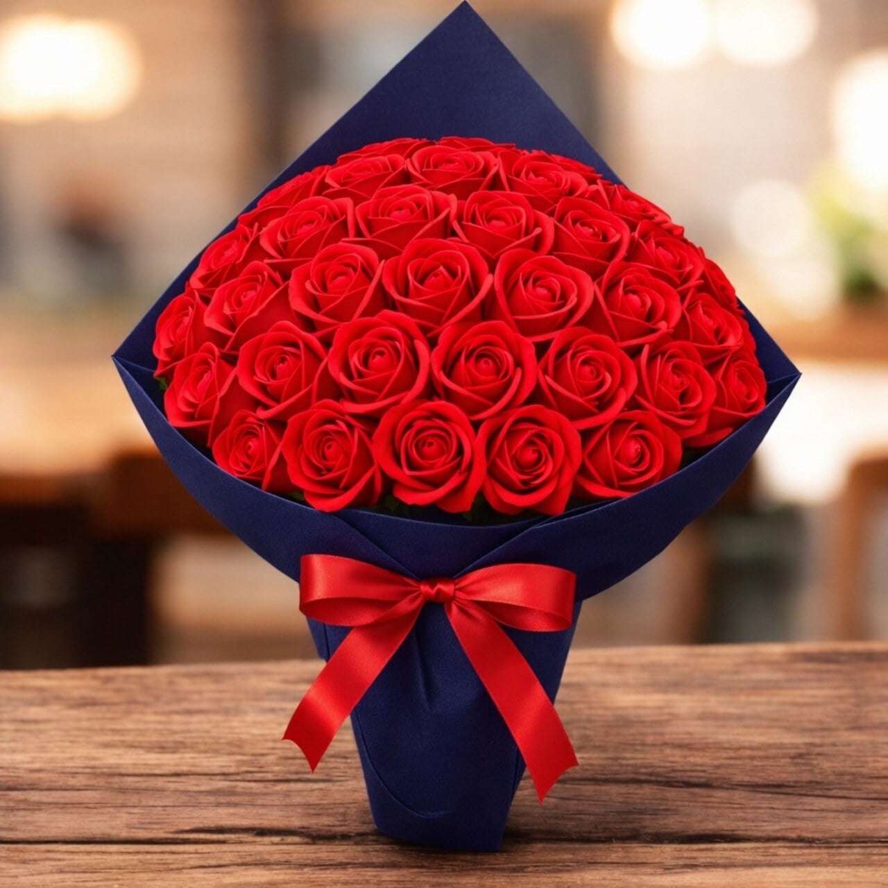 【ルビーレッド】「サヴォンローズ」 花束 ブーケ バラの花束 薔薇の花束 花ギフト フラワーギフト フラワーボックス プロポーズ サプライズ ソープフラワー シャボンフラワー 石鹸フラワー 石鹸の花 石鹸のバラ 枯れない花 インテリア 母の日 父の日 敬老の日 クリスマス バレンタイン ホワイトデー 誕生日 入学 卒業 就職 結婚祝い 結婚記念日 退職祝い 記念日 